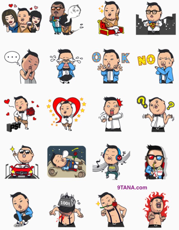 สติ๊กเกอร์ LINE (Sticker) ชุด Gangnam Style เปิดให้ดาวน์โหลดแล้ว