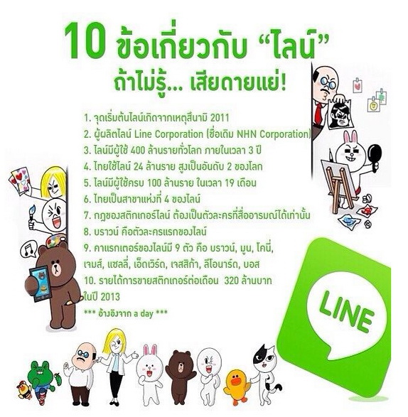 10 เรื่องจริงเกี่ยวกับ LINE ถ้าไม่รู้เสียดายแย่