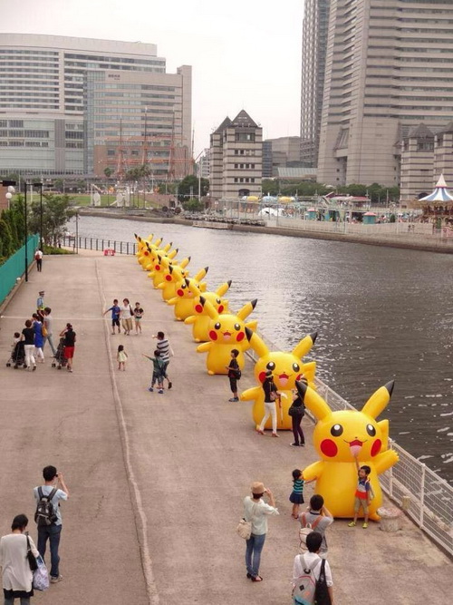 น่าร๊าก!เมื่อเหล่าปิกาจู พาเหรด ที่ Minato Mirai, Yokohama