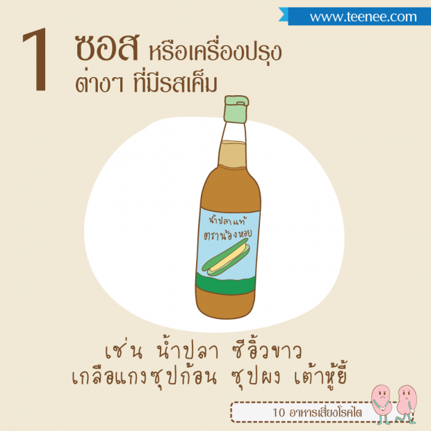 ระวัง!! 10อาหารเสี่ยงโรคไต‏