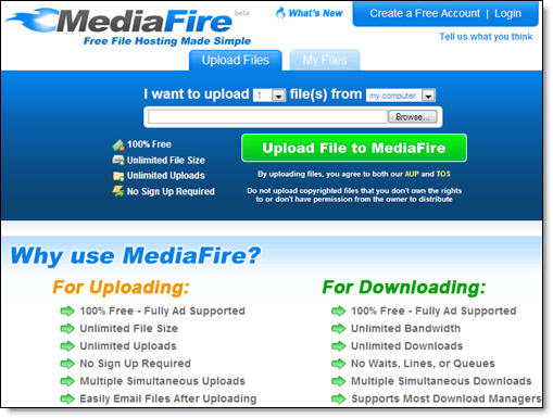 mediafire (File Sharing) 