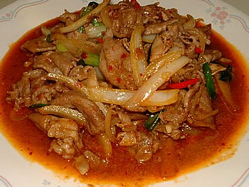 สูตรหมูผัดน้ำพริกเผา