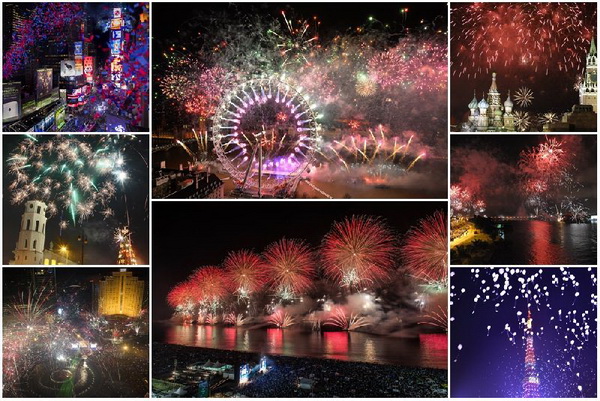 ประมวลภาพทั่วโลกเฉลิมฉลอง ′เคาท์ดาวน์′ ส่งท้ายปีเก่า ต้อนรับปี 2014