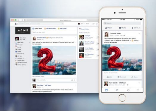 Facebook เปิดตัว Facebook At Work สำหรับคนทำงาน