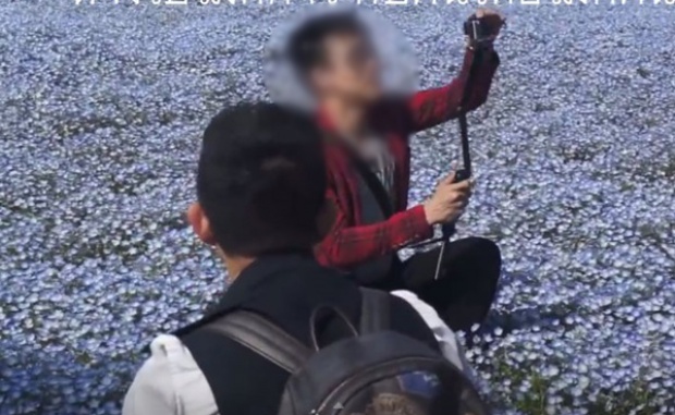 ดังอีกแล้วนะครัช!!นักท่องเที่ยวไทย ลุยสวนดอกไม้ ยืนเซลฟี่ซ่ะงั้น??(มีคลิป)