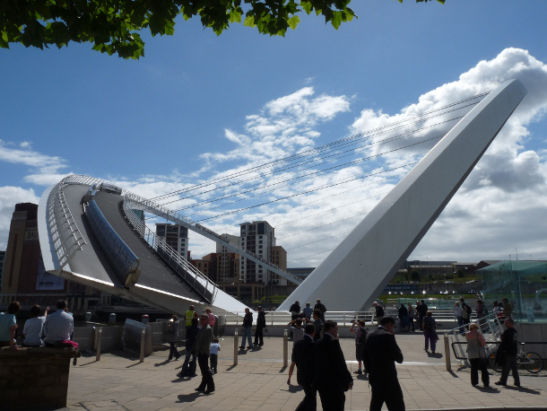 The Gateshead Millennium Bridge, England