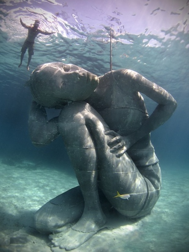 พิพิธภัณฑ์ใต้น้ำแคนคูน พิพิธภัณฑ์ใต้น้ำ ใหญ่ที่สุดในโลก ที่เม็กซิโก