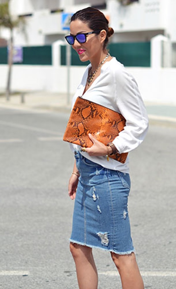 Denim Skirt 20 แฟชั่นกระโปรงยีนส์