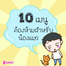 10 เมนูต้องห้ามสำหรับน้องแมว