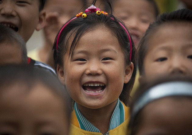 เด็กนักเรียนในโรงเรียน Hamhung
