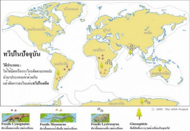 แผนที่ทวีปในอดีต