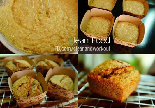 Banana Muffins (คลีน 90%)  แสนนุ่ม ละลายในปาก