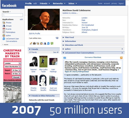หน้าตาเว็บ Facebook เวอร์ชั่นต่างๆ ใน 7 ปีที่ผ่านมา