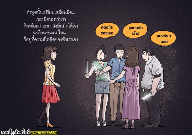 ทุกข์เพราะคำหรือเพราะคุณ