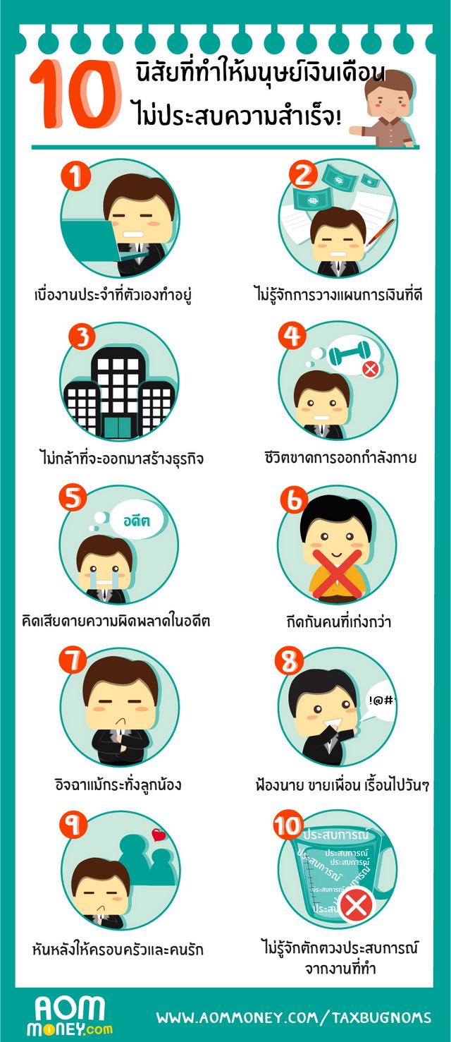 10 เรื่องที่มนุษย์เงินเดือนไม่ควรทำ!!!