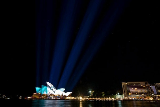 แสงสีแห่งนครซิดนีย์ ออสเตรเลีย ยามค่ำคืน ในเทศกาล Vivid Sydney