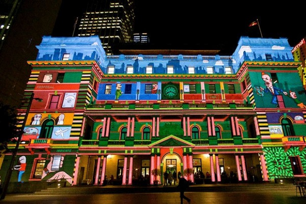 แสงสีแห่งนครซิดนีย์ ออสเตรเลีย ยามค่ำคืน ในเทศกาล Vivid Sydney