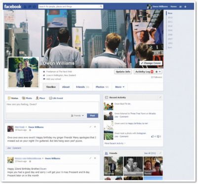 Facebook ทดสอบหน้า Timeline แบบใหม่ เรียงโพสต์เป็นคอลัมน์เดียว