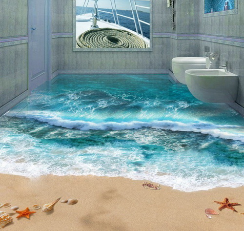 ปูพื้น “ห้องน้ำ” เป็น 3D สุดเจ๋ง