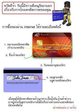 เตือนภัย : บัตรเครดิตกับการซื้อของผ่าน Internet