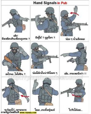 ► สัญญานมือขณะอยู่ในผับ(Hand Signals In Pub) *