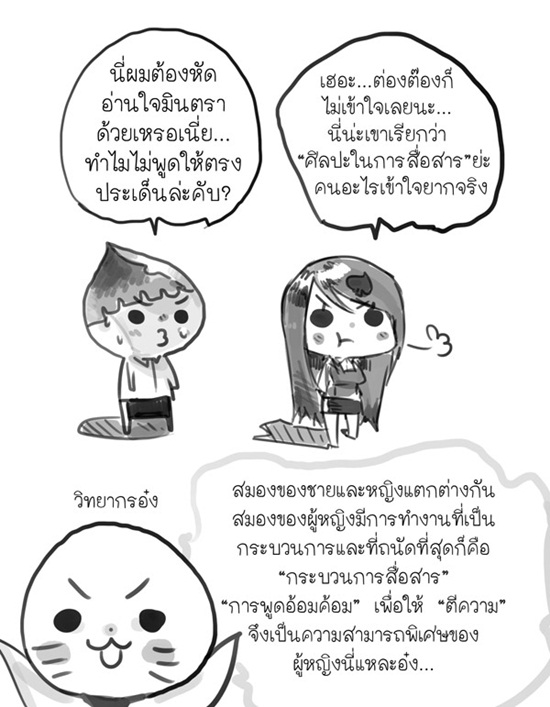 การ์ตูนน่ารัก ๆ ไขปริศนา...ทำไมผู้หญิงถึงปากไม่ตรงกับใจ 