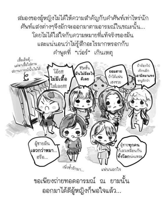 การ์ตูนน่ารัก ๆ ไขปริศนา...ทำไมผู้หญิงถึงปากไม่ตรงกับใจ 