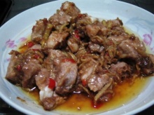 หมูสามชั้นนึ่งกะปิ