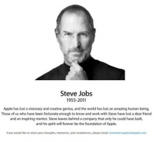 Steve Jobs ผู้ก่อตั้งแอปเปิ้ลเสียชีวิตแล้ว