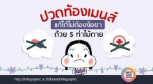 5 ท่าไม้ตายแก้ปวดท้องเมนส์