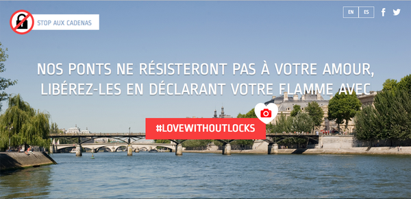 ปารีสรณรงค์ No Love Lock เลิกคล้องกุญแจรักบนสะพาน