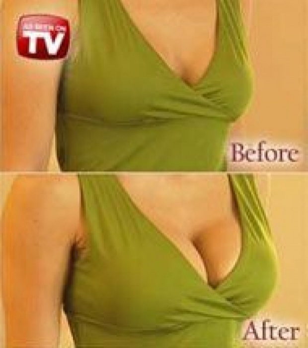 Как сделать грудь больше на фото