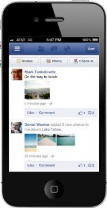 เฟซบุ๊กปรับ Facebook Mobile ดูรูปในหน้า News Feed ใหญ่กว่าเดิม