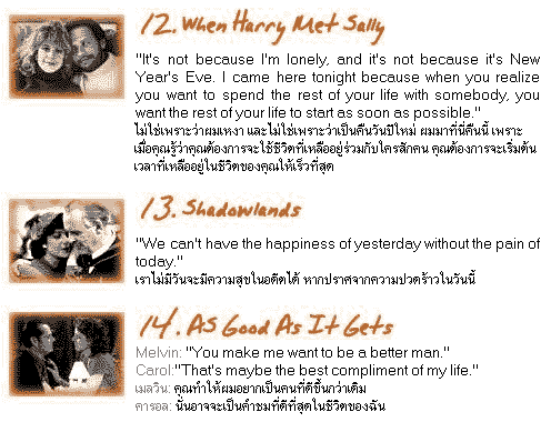 14 คำคม 14 หนัง 