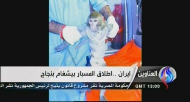 อิหร่านส่งลิงขึ้นสู่อวกาศ