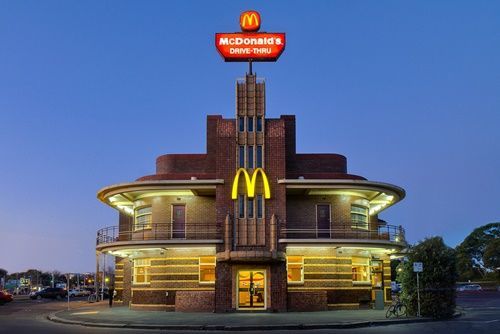 Art Deco McDonald’s in Clifton Hill, Victoria, Australia