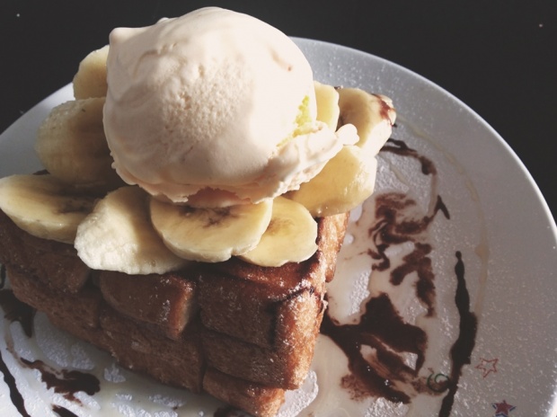 ฺBanana honey toast  ง่ายไโดยใช้กระทะ