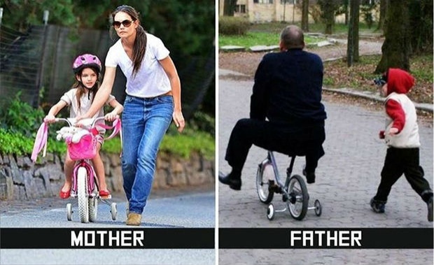 14 ภาพที่บ่งบอกถึงความแตกต่างระหว่างพ่อกับแม่!