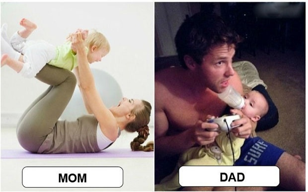 14 ภาพที่บ่งบอกถึงความแตกต่างระหว่างพ่อกับแม่!