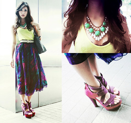 เทรนด์แฟชั่น กระโปรง midi skirt