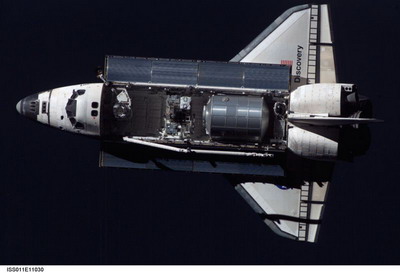 กระสวยอวกาศดิสคัฟเวอรี หนึ่งในยานอวกาศที่ใช้ปฏิบัติการเหนือพื้นโลก