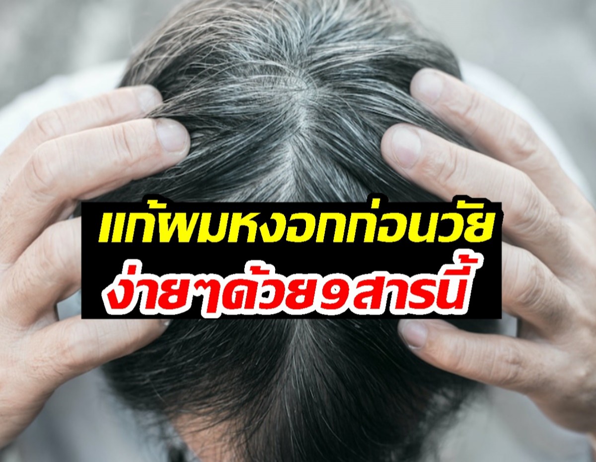 ผมหงอกก่อนวัย แก้ได้ง่ายๆด้วย 9 สารอาหารสำคัญ