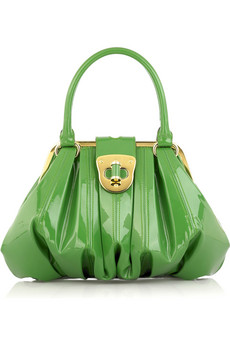 Alexander McQueen Elvie patent leather tote