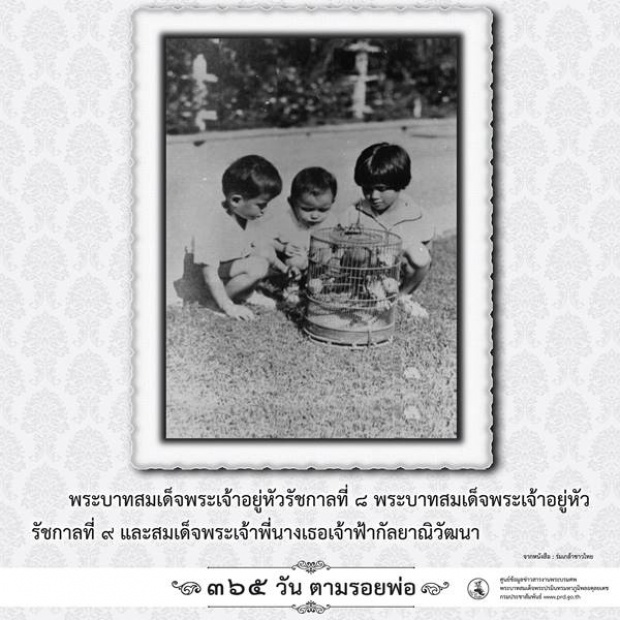 365 วันตามรอยพ่อ พระบรมฉายาลักษณ์ ในหลวง ร.9 เมื่อครั้งทรงพระเยาว์