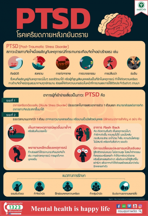 คุณกำลังเป็นหรือไม่? รู้จักโรค PTSD โรคเครียดหลังเจอเหตุร้าย