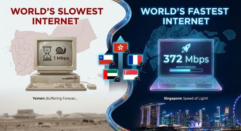ฟ้ากับเหว! เปิดข้อมูลประเทศที่เน็ต กากที่สุด vs เทพที่สุด