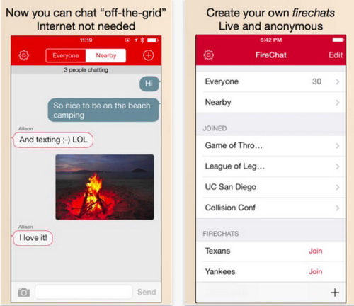 Firechat แอพส่งข้อความสุดล้ำ Chat ได้ แม้ไม่มีเน็ต ไม่มีสัญญาณโทรศัพท์