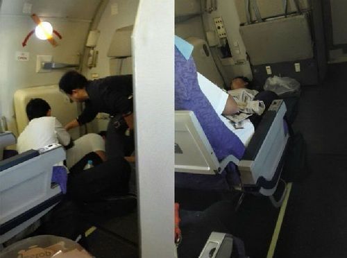 ประทับใจอาม่าน้ำใจงาม ช่วยหนุ่มสจ๊วตไทยที่ล้มป่วยบนเครื่องบิน