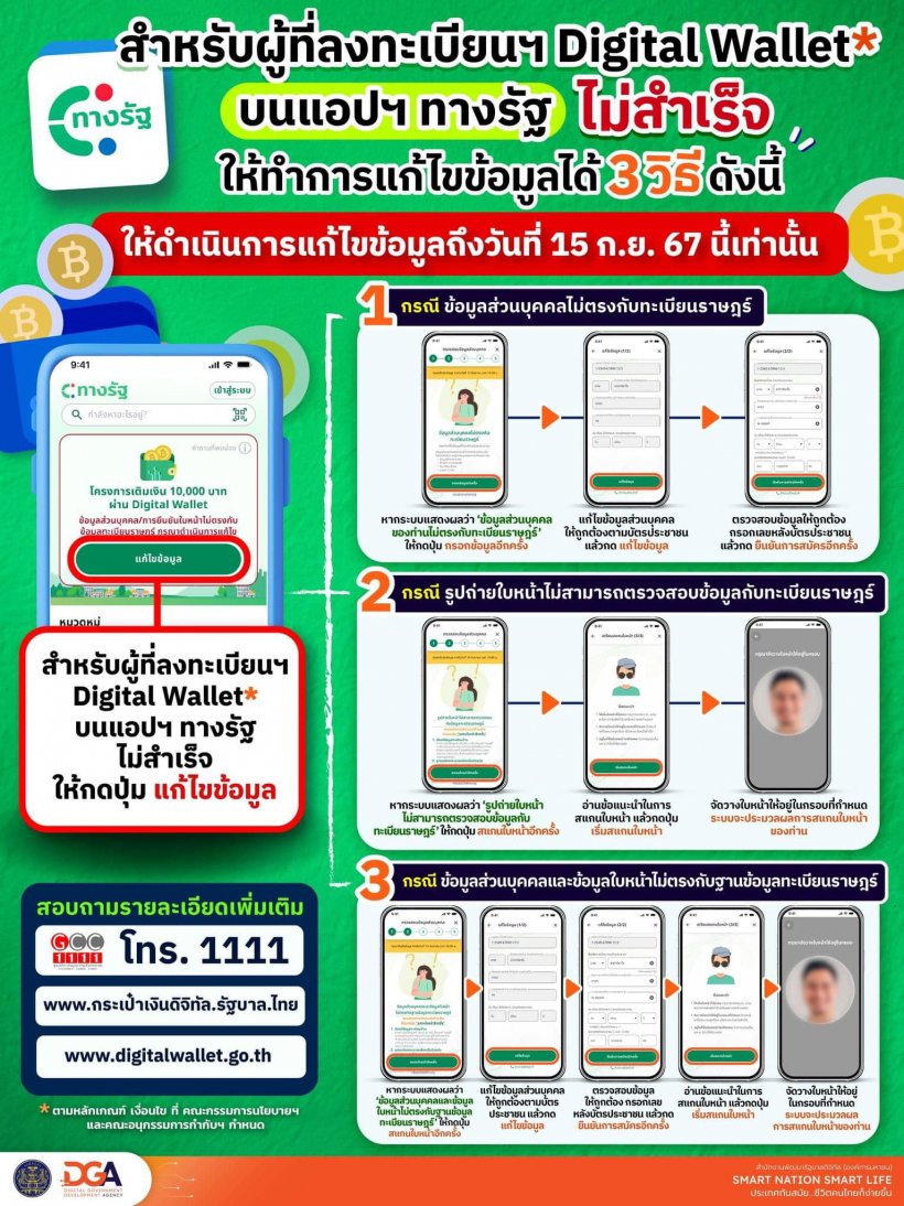 DGA แจ้งวิธีการสำหรับผู้ลงทะเบียนแอพ ‘ทางรัฐ’ ไม่สำเร็จ