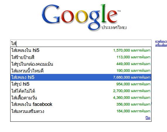 คนไทย.....อะไร มากที่สุด